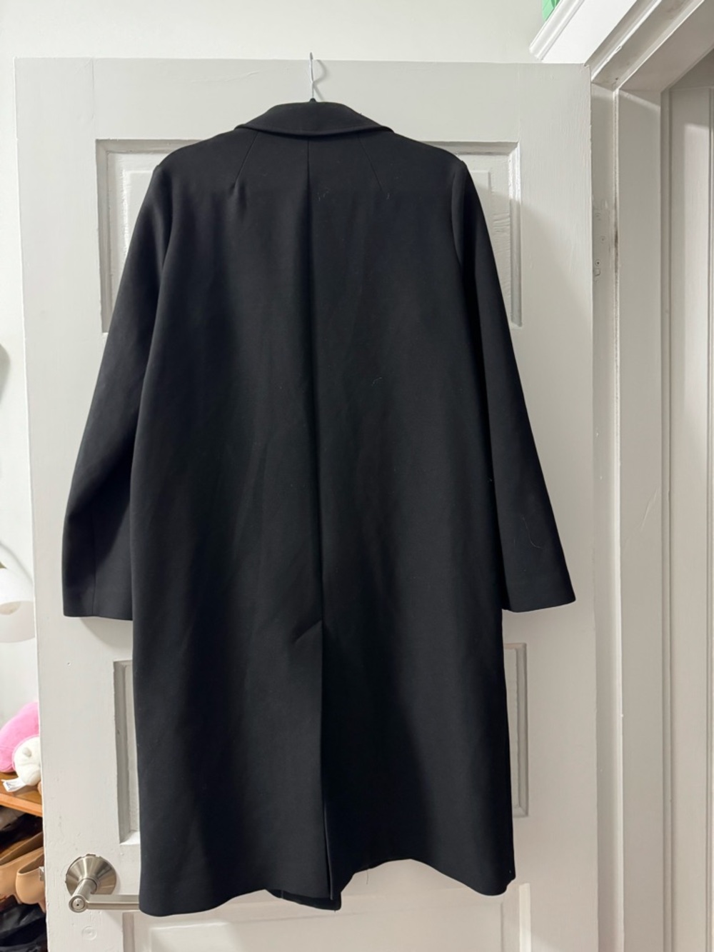 H&M Black Long Single-Button Trench Coat - Picture 2 of 2